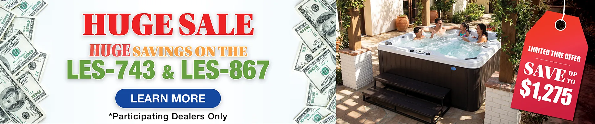 Calspas hot tub being used in a family setting - Stockton